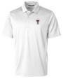 Texas Tech Red Raiders Alumni Cutter & Buck Prospect Eco Textured Stretch Recycled Mens Big & Tall Polo White Mannequin