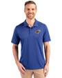 Akron RubberDucks Cutter & Buck Prospect Eco Textured Stretch Recycled Mens Big & Tall Polo Tour Blue Front