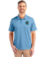 Charlotte Knights Cutter & Buck Prospect Eco Textured Stretch Recycled Mens Big & Tall Polo Atlas Light Blue Front