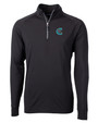 Charlotte Knights Cutter & Buck Adapt Eco Knit Stretch Recycled Mens Big and Tall Quarter Zip Pullover BL_MANN_HG 1