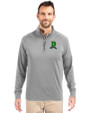 Dayton Dragons Cutter & Buck Adapt Eco Knit Stretch Recycled Mens Big and Tall Quarter Zip Pullover Polished Medium Gray Front