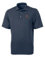 Texas Longhorns Alumni Cutter & Buck Virtue Eco Pique Recycled Mens Big and Tall Polo Navy Blue Mannequin