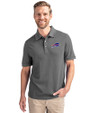 Buffalo Bills Cutter & Buck Advantage Eco Tri-Blend Pique Mens Big and Tall Polo Elemental Grey Front
