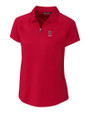 Ohio State Buckeyes Alumni Cutter & Buck Forge Stretch Womens Short Sleeve Polo Cardinal Red Mannequin