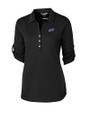 Buffalo Bills Cutter & Buck Womens Elbow-Sleeve Thrive Polo Black Mannequin