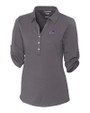 Buffalo Bills Cutter & Buck Womens Elbow-Sleeve Thrive Polo Elemental Grey Mannequin