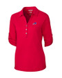 Buffalo Bills Cutter & Buck Womens Elbow-Sleeve Thrive Polo Red Mannequin