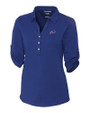 Buffalo Bills Cutter & Buck Womens Elbow-Sleeve Thrive Polo Tour Blue Mannequin