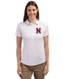 Nashville Sounds Cutter & Buck Prospect Eco Textured Stretch Recycled Womens Short Sleeve Polo White Front