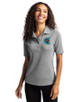 Charlotte Knights Cutter & Buck Virtue Eco Pique Recycled Womens Polo Polished Medium Gray Front