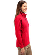 Louisville Bats Cutter & Buck Adapt Eco Knit Stretch Recycled Womens Half Zip Pullover Red Side