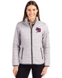 Buffalo Bisons Cutter & Buck Rainier PrimaLoft®  Womens Eco Insulated Full Zip Puffer Jacket Polished Medium Gray Front
