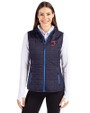 Jacksonville Jumbo Shrimp Cutter & Buck Rainier PrimaLoft® Womens Eco Insulated Full Zip Puffer Vest Dark Navy Front