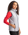Durham Bulls Cutter & Buck Rainier PrimaLoft® Womens Eco Insulated Full Zip Puffer Vest Polished Medium Gray Side