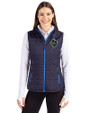 Hillsboro Hops Cutter & Buck Rainier PrimaLoft® Womens Eco Insulated Full Zip Puffer Vest Dark Navy Front