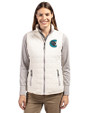 Charlotte Knights Cutter & Buck Rainier PrimaLoft® Womens Eco Insulated Full Zip Puffer Vest Coconut Front