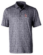 Oklahoma Sooners Alumni (Patterns BL&EG) Cutter & Buck Pike Constellation Print Stretch Mens Polo Black Mannequin