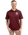 Texas A&M Aggies Alumni Cutter & Buck Virtue Eco Pique Recycled Mens Polo Bordeaux Front