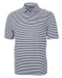 Texas Longhorns Alumni Cutter & Buck Virtue Eco Pique Stripe Recycled Mens Polo Navy Blue Mannequin