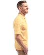 Michigan Wolverines Alumni Cutter & Buck Virtue Eco Pique Stripe Recycled Mens Polo College Gold Side