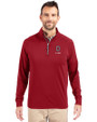 Ohio State Buckeyes Alumni Cutter & Buck Adapt Eco Knit Stretch Recycled Mens Quarter Zip Pullover Cardinal Red Front