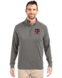 Texas A&M Aggies Alumni Cutter & Buck Adapt Eco Knit Stretch Recycled Mens Quarter Zip Pullover Elemental Grey Front