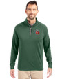 Fort Wayne TinCaps Cutter & Buck Adapt Eco Knit Stretch Recycled Mens Quarter Zip Pullover Hunter Green Front
