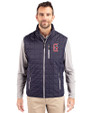 Greenville Drive Cutter & Buck Rainier PrimaLoft® Mens Eco Insulated Full Zip Puffer Vest Dark Navy/Silver Front