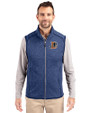 Durham Bulls Cutter & Buck Mainsail Sweater-Knit Mens Full Zip Vest Tour Blue Heather Front