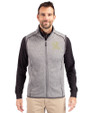 Frisco RoughRiders Cutter & Buck Mainsail Sweater-Knit Mens Full Zip Vest Polished Heather Front
