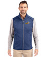 Akron RubberDucks Cutter & Buck Mainsail Sweater-Knit Mens Full Zip Vest Tour Blue Heather Front