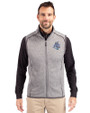 Hartford Yard Goats Cutter & Buck Mainsail Sweater-Knit Mens Full Zip Vest Polished Heather Front