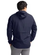 Michigan Wolverines College Vault Cutter & Buck Charter Eco Recycled Mens Anorak Jacket Navy Blue Back