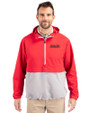 Texas Tech Red Raiders College Vault Cutter & Buck Charter Eco Recycled Mens Anorak Jacket Red/Polished Front