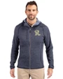 Frisco RoughRiders Cutter & Buck Mainsail Full Zip Hooded Mens Jacket Liberty Navy Heather Front