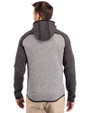 Frisco RoughRiders Cutter & Buck Mainsail Full Zip Hooded Mens Jacket Polished Heather/Charcoal Heather Back