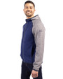 Frisco RoughRiders Cutter & Buck Mainsail Full Zip Hooded Mens Jacket Tour Blue Heather/Polished Heather Side