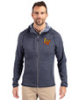 Las Vegas Aviators Cutter & Buck Mainsail Sweater-Knit Mens Full Zip Hooded Jacket Liberty Navy Heather Front