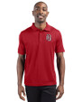 Birmingham Barons Clique Ice Pique Mens Short Sleeve Tech Polo Cardinal Red Front