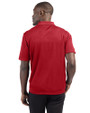 Birmingham Barons Clique Ice Pique Mens Short Sleeve Tech Polo Cardinal Red Back