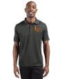 Las Vegas Aviators Clique Ice Pique Mens Short Sleeve Tech Polo Titan Front