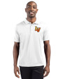 Las Vegas Aviators Clique Ice Pique Mens Short Sleeve Tech Polo White Front