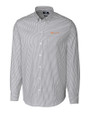 Tennessee Volunteers Alumni Cutter & Buck Stretch Oxford Stripe Mens Long Sleeve Dress Shirt Charcoal Mannequin