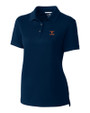 Texas Longhorns Alumni Cutter & Buck Advantage Eco Tri-Blend Pique Womens Polo Liberty Navy Mannequin