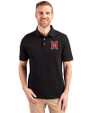 Nashville Sounds Cutter & Buck Advantage Eco Tri-Blend Pique Mens Polo Black Front