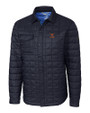 Texas Longhorns Alumni Cutter & Buck Rainier PrimaLoft® Mens Eco Insulated Quilted Shirt Jacket Dark Navy Mannequin