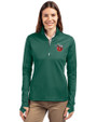 Fort Wayne TinCaps Cutter & Buck Traverse Stretch Eco Quarter Zip Womens Pullover Hunter Green Front