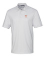 Texas Longhorns Alumni Cutter & Buck Pike Double Dot Print Stretch Mens Polo White Mannequin