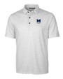 Michigan Wolverines Alumni Cutter & Buck Pike Double Dot Print Stretch Mens Polo Charcoal Mannequin