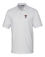 Texas Tech Red Raiders Alumni Cutter & Buck Pike Double Dot Print Stretch Mens Polo White Mannequin